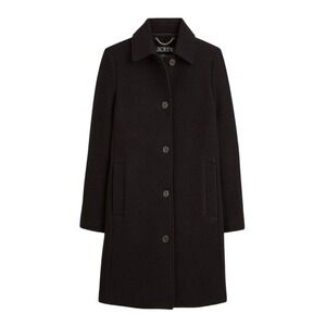 NEW J. Crew Car Coat in Italian Boiled Wool Black Size 00 CM730